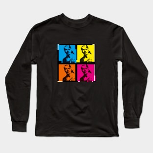 Robert Frost - Poet - colorful, pop art style design Long Sleeve T-Shirt
